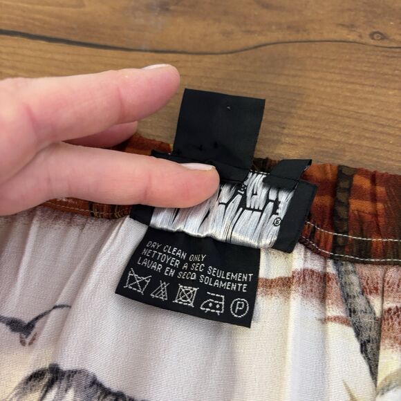 VTG Carole Little Sport Rayon Wrap Skirt Paradise Island Tropical SZ Large - Picture 8 of 8